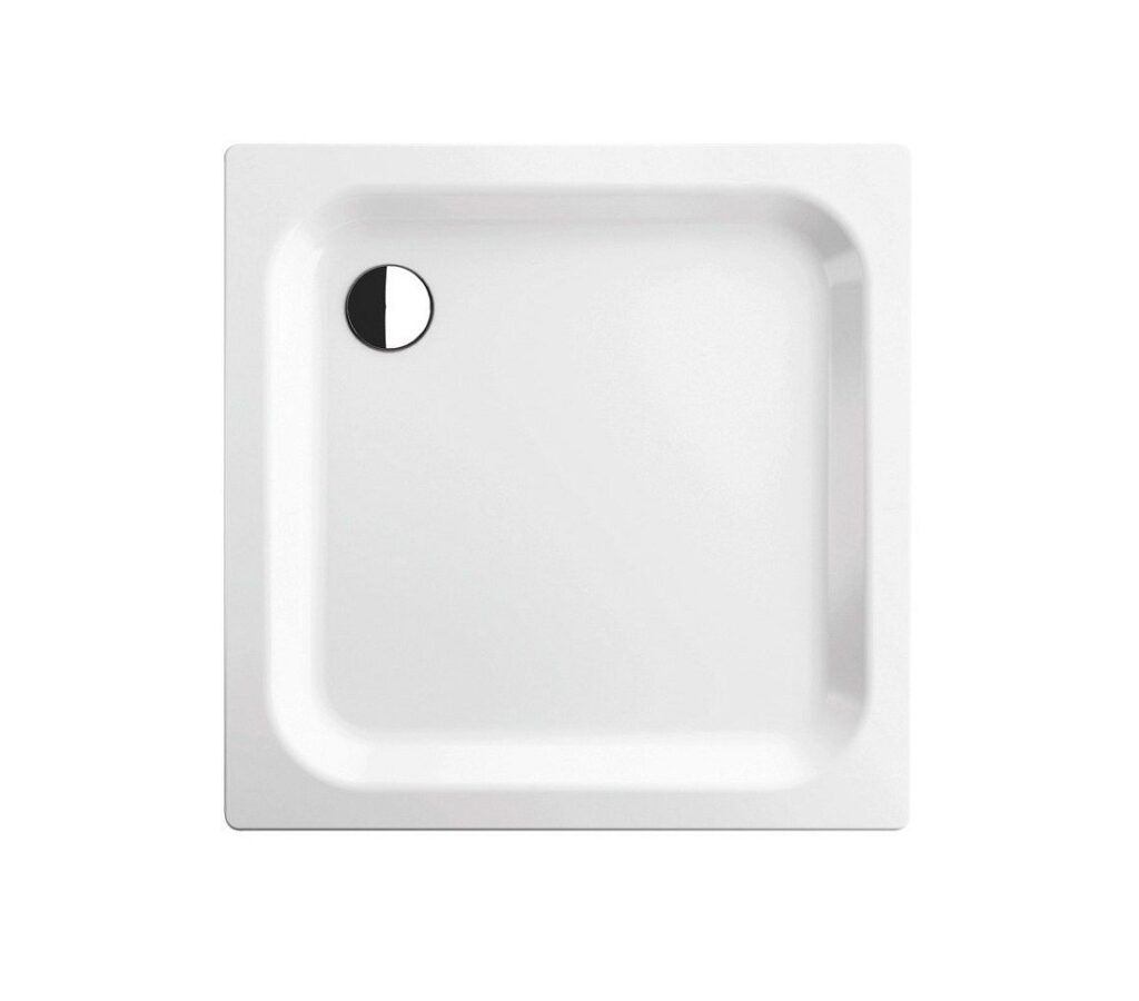 Bette 900 Square Enamelled Steel Shower Tray-900x900 Rear Waste