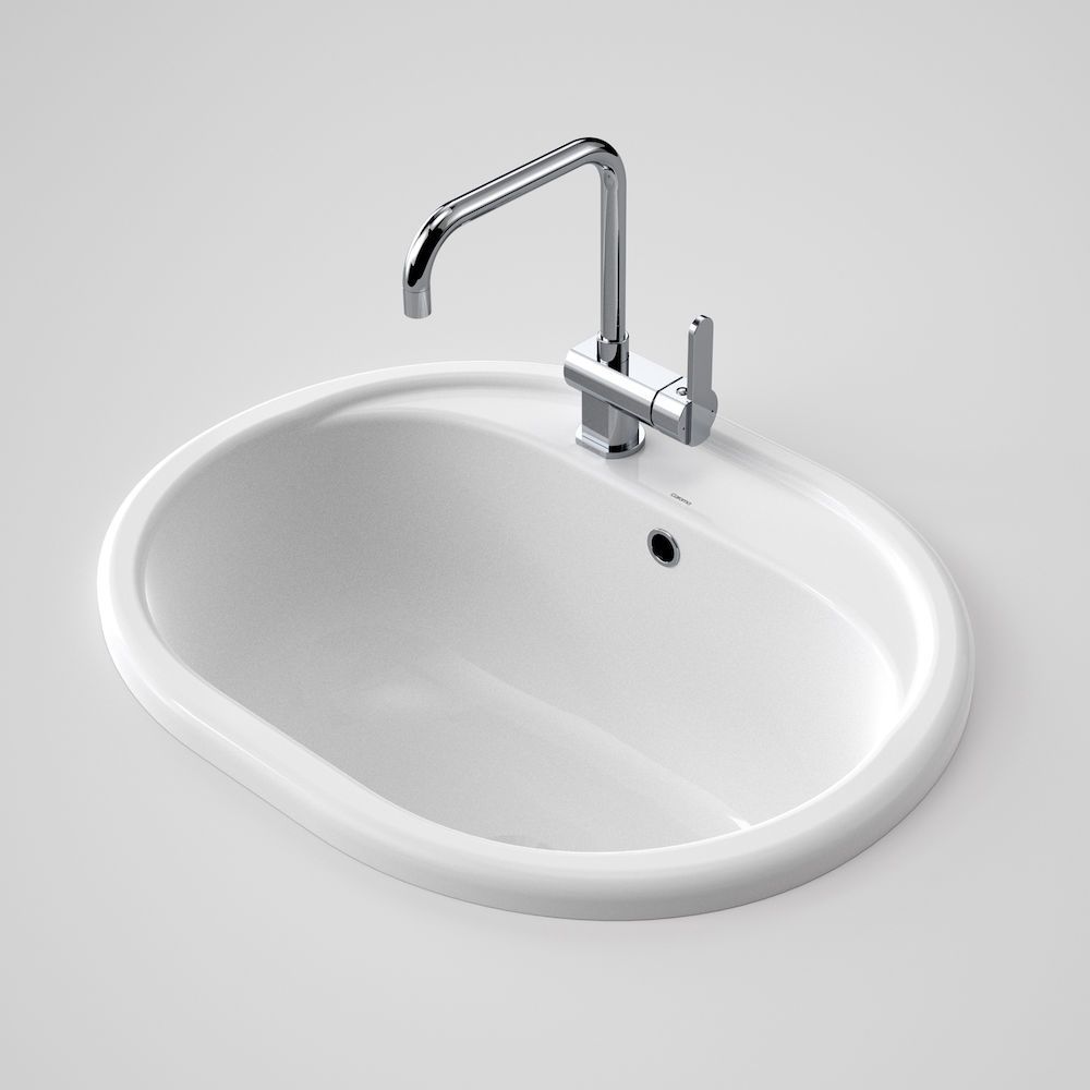 Caroma Metro 35L Ceramic Utility Tub LH taphole