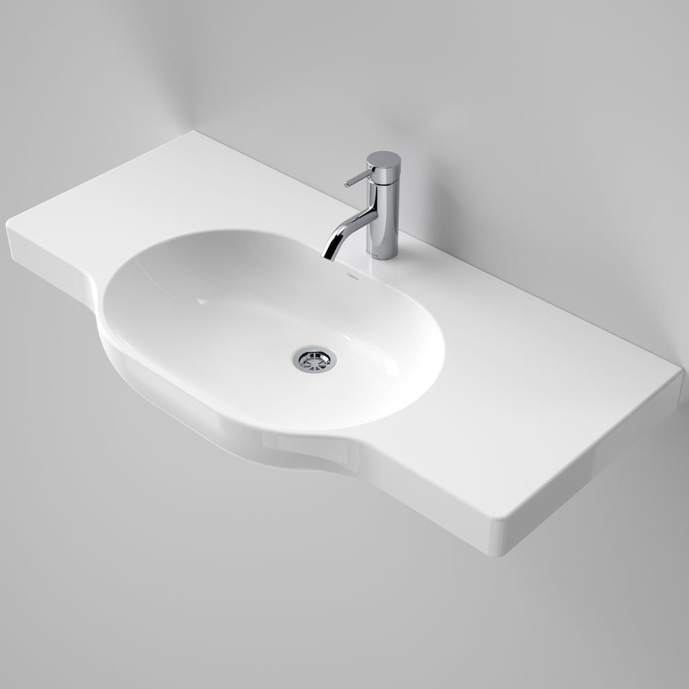 Caroma Opal 900 Wall Basin with Shelf 1 taphole