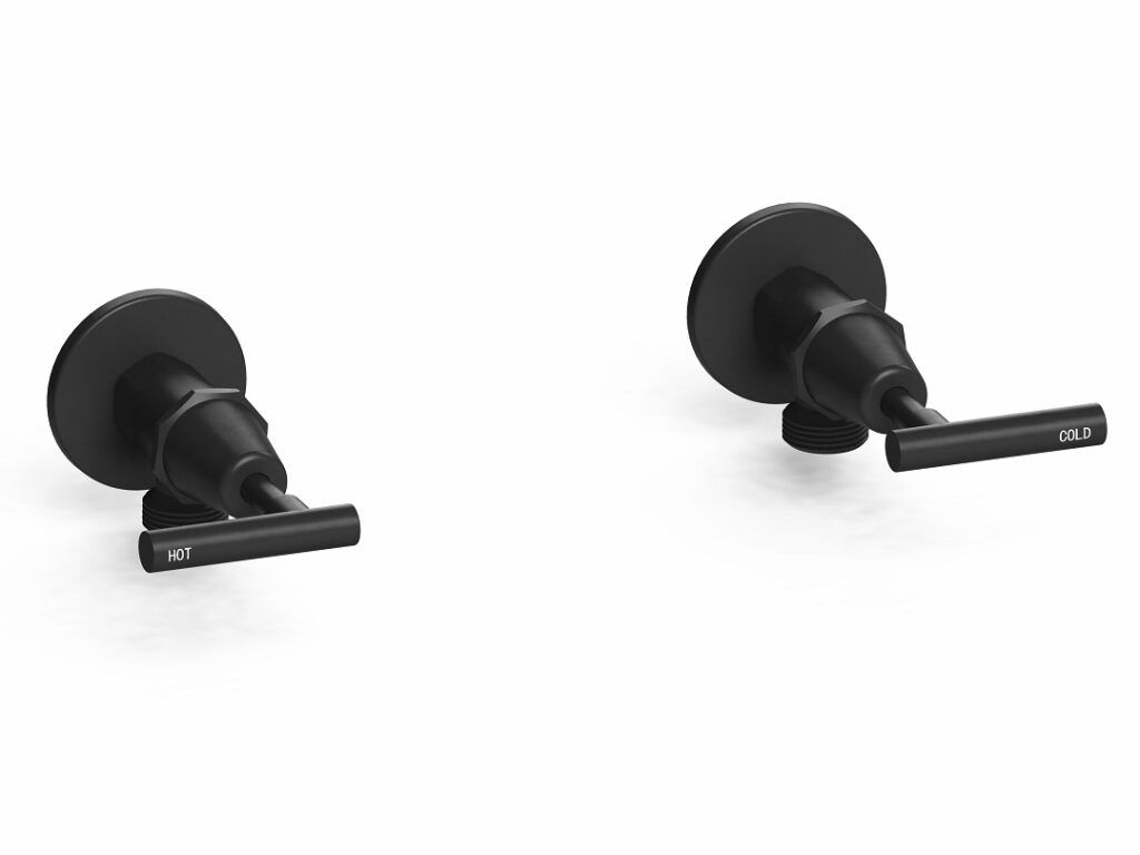 Harmony Meno Lever Washing Machine Stops-Black