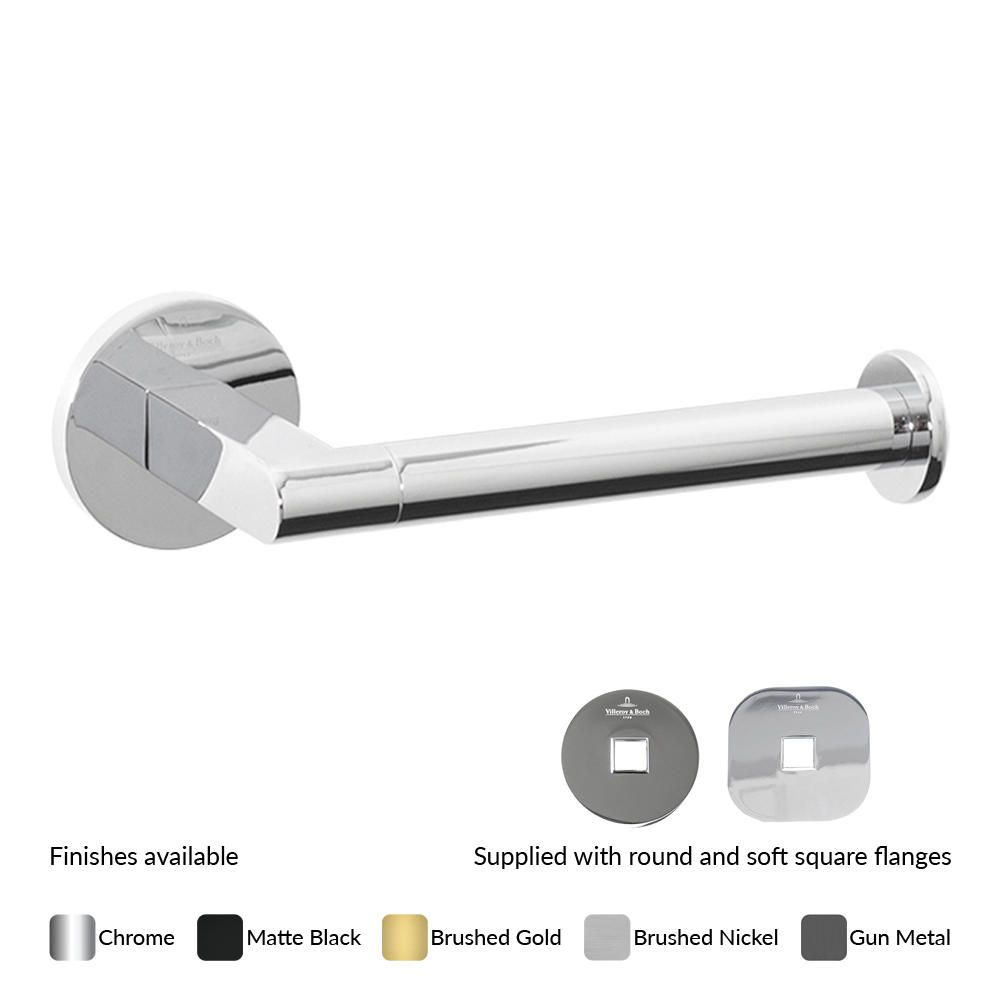 Villeroy & Boch Architectura Soho Toilet Roll Holder-RH Faced-Chrome