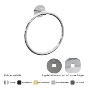 Villeroy & Boch Architectura Soho Towel Ring-Chrome