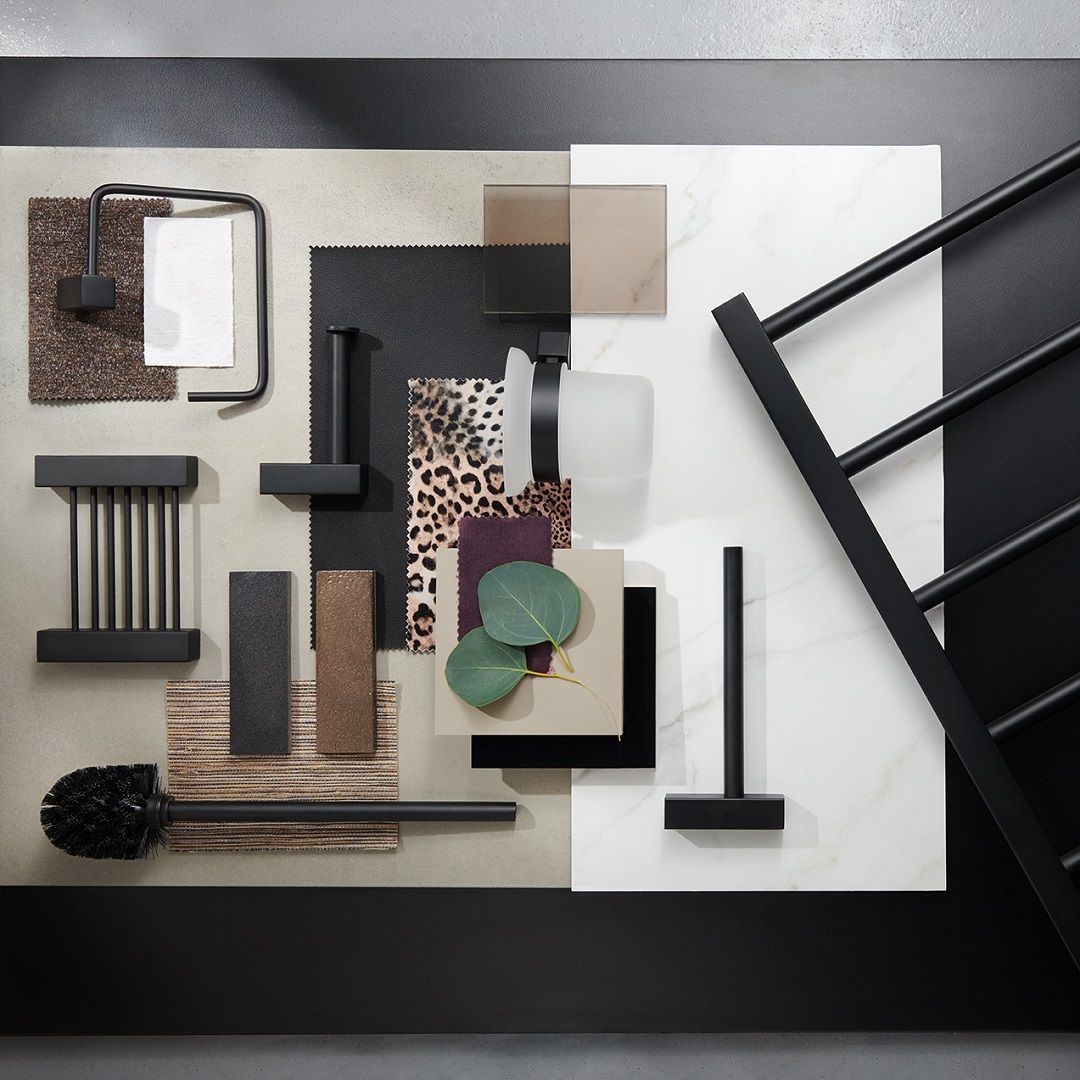 Bathroom Butler Matte Black flatlay.