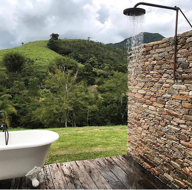 Victoria & Albert Roxburg limestone freestanding bath.