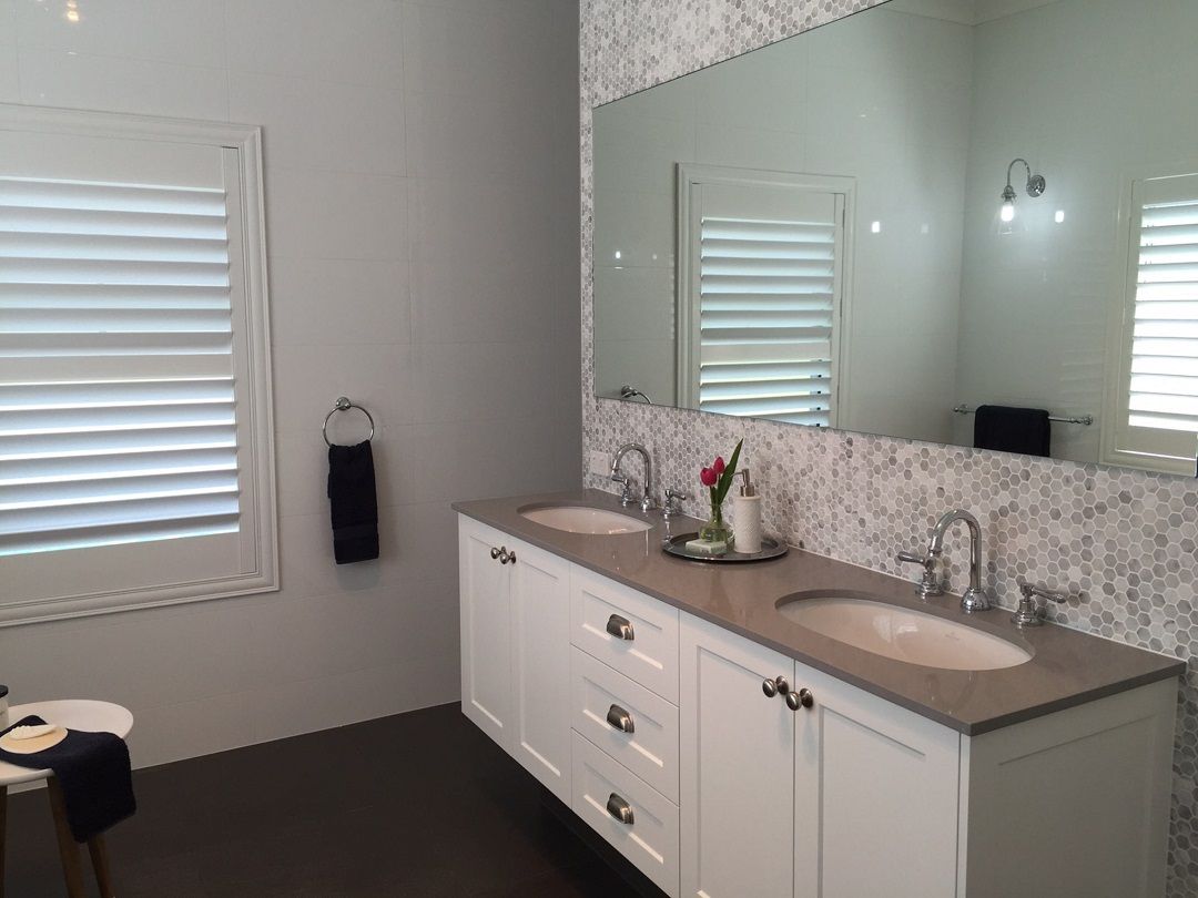 Hamptons bathroom design.