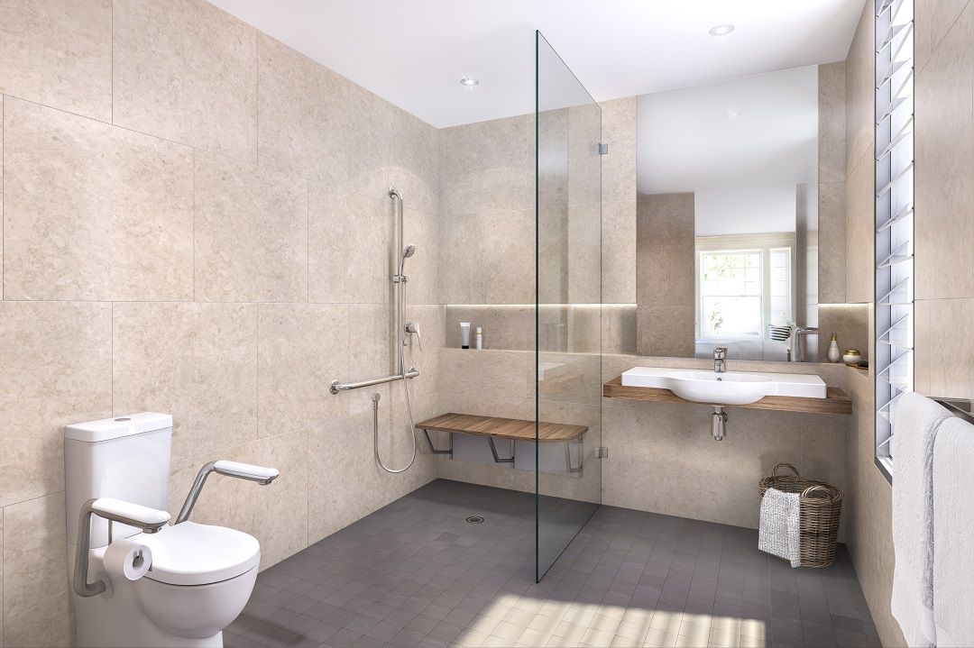 Caroma Independent Living range of sanitaryware and fittings.