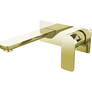 Harmony bassini wall basin mixer brushed gold