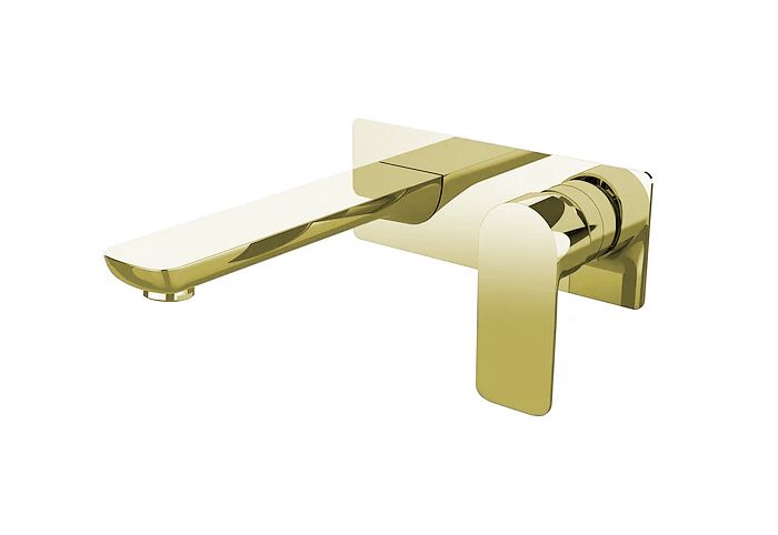 Harmony bassini wall basin mixer brushed gold