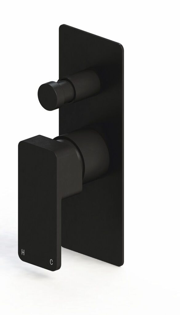 Harmony rondo solid diverter mixer black