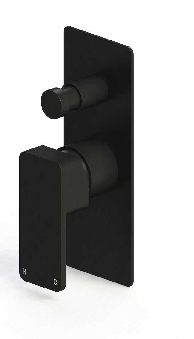 Harmony rondo solid diverter mixer black