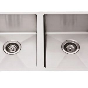 Tambo double bowl stainless steel kitchen sink with no drainer.