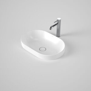 caroma liano ii 530 pill inset basin gloss white