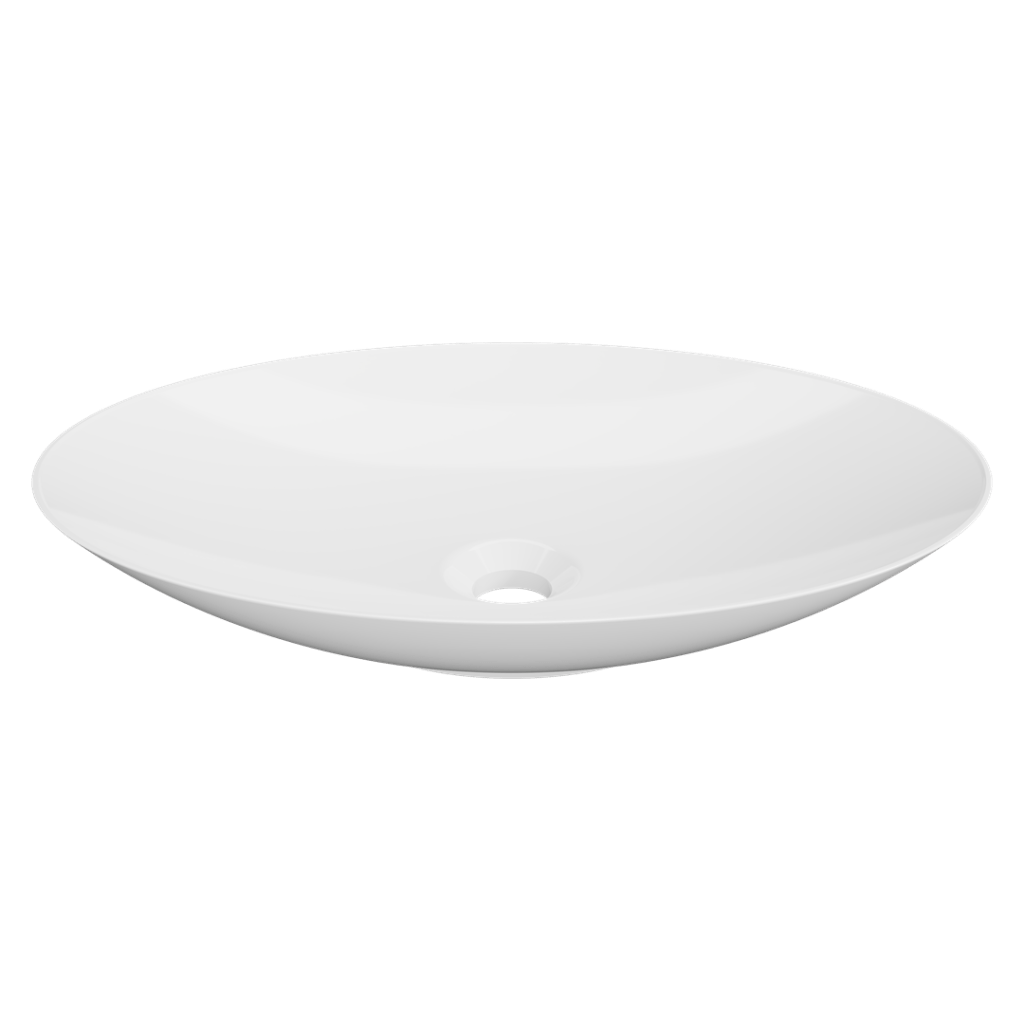 Timberline feather above counter basin gloss white finish.