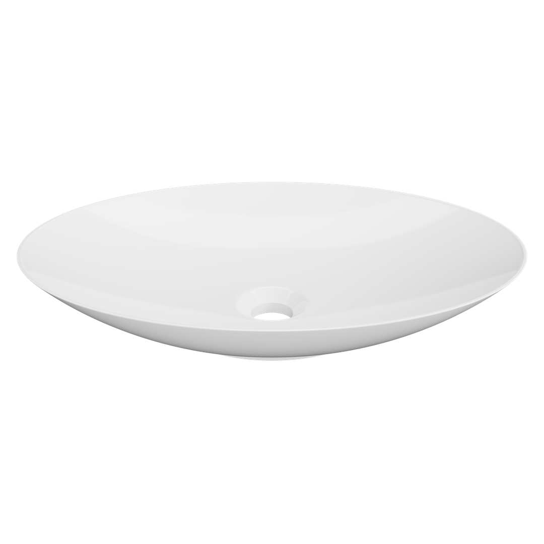 Timberline feather above counter basin gloss white finish.