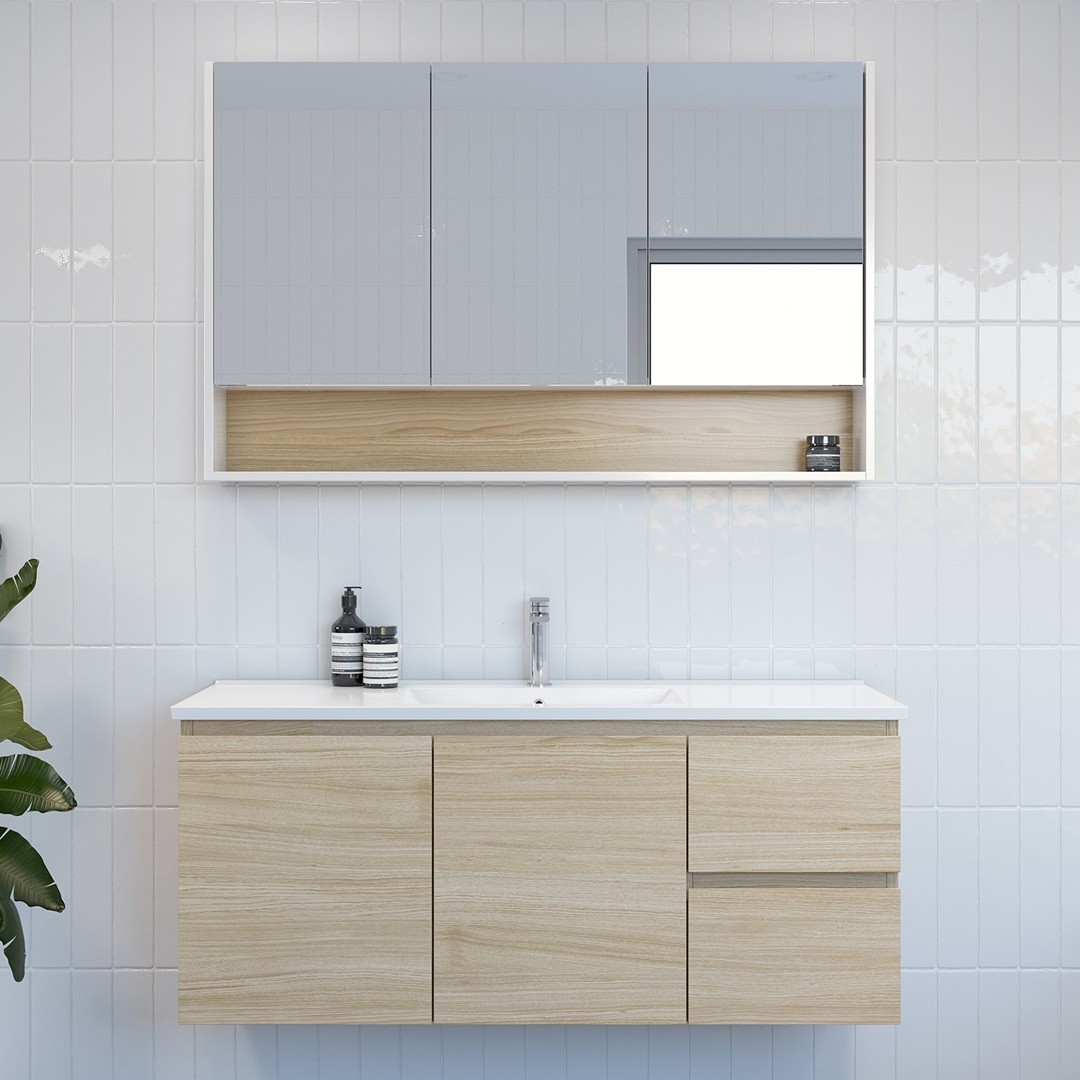 Timberline nevada 1200 wall hung vanity with alpha ceramic top.