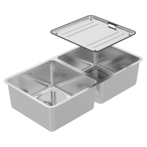 abey lago double bowl sink