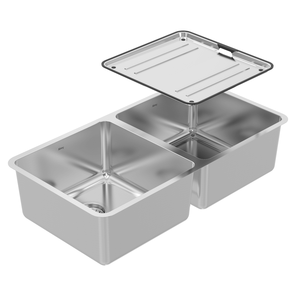 abey lago double bowl sink