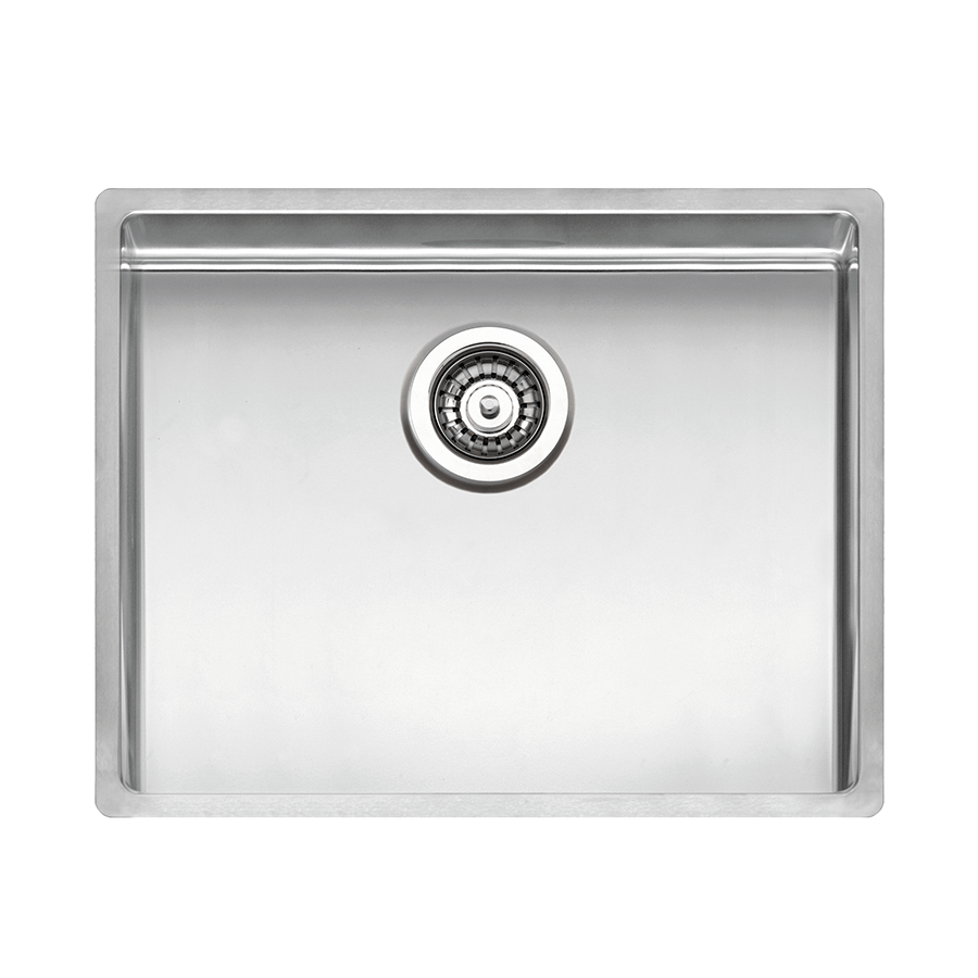 Tanawha large single bowl sink or laundry tub, stainless steel finish.