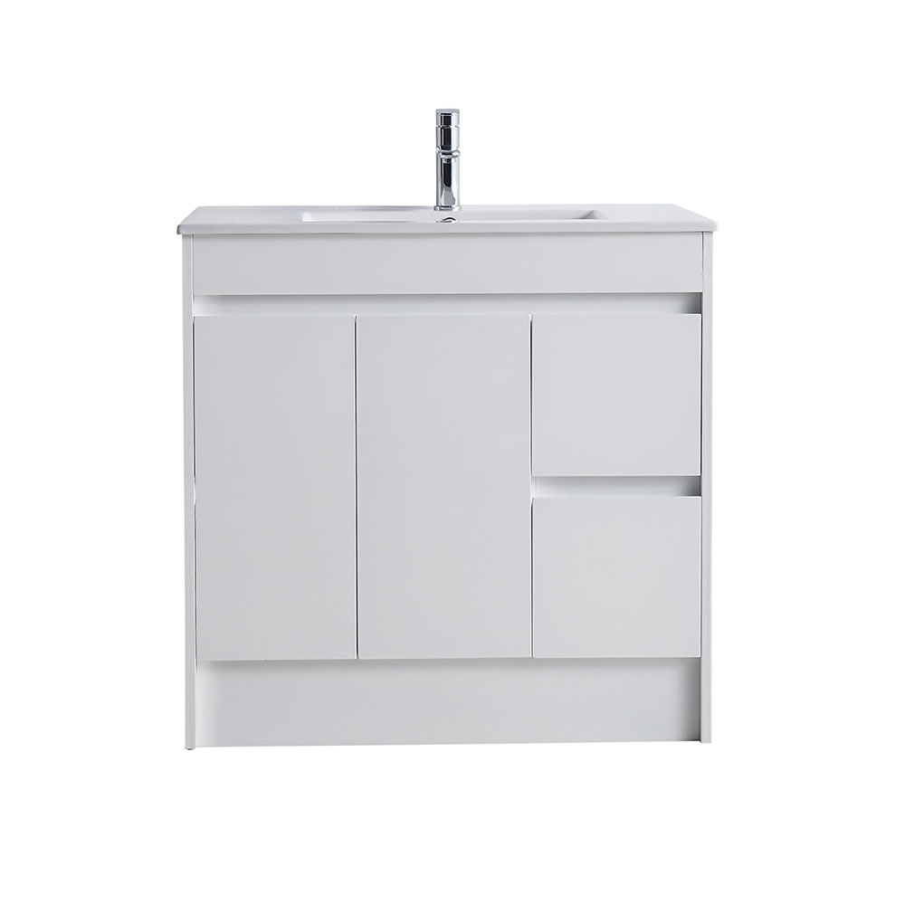 BNK Naga modica elegant vanity unit on kick 900 right hand drawer
