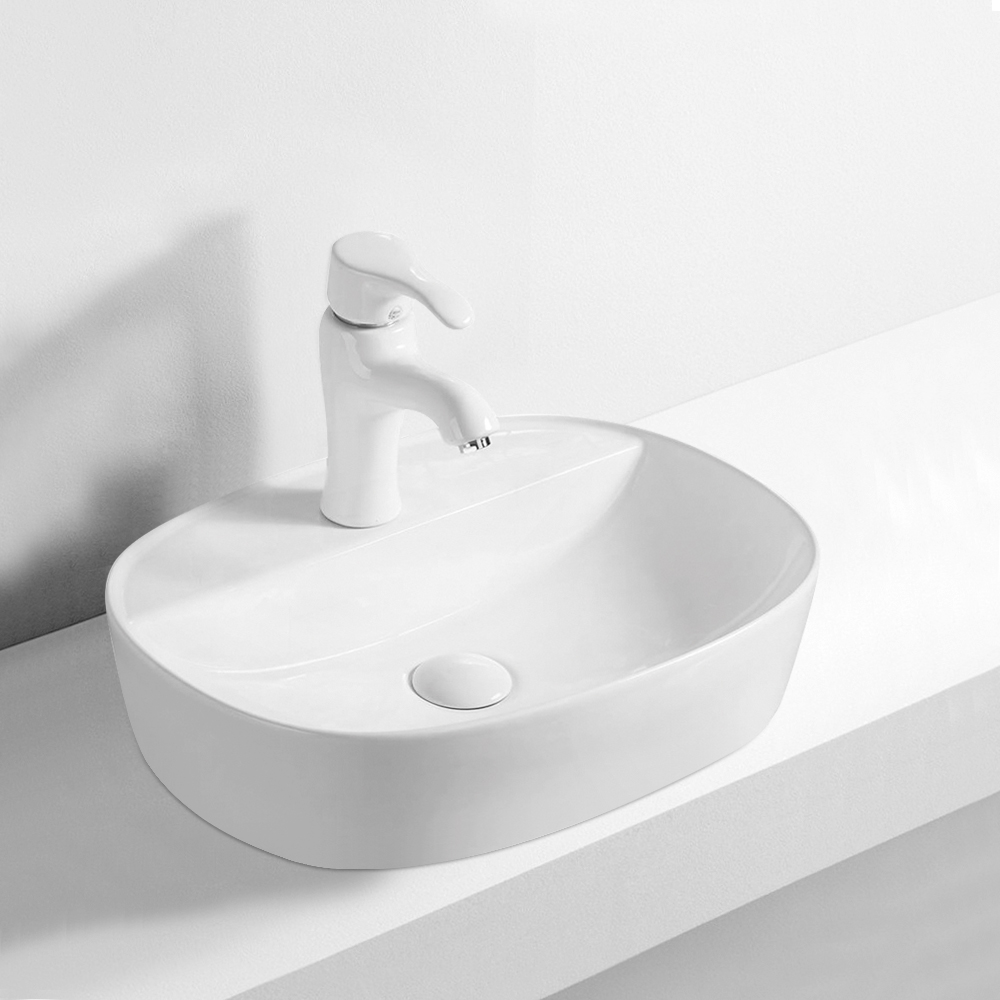 Harmony senza oval above counter basin 1 taphole