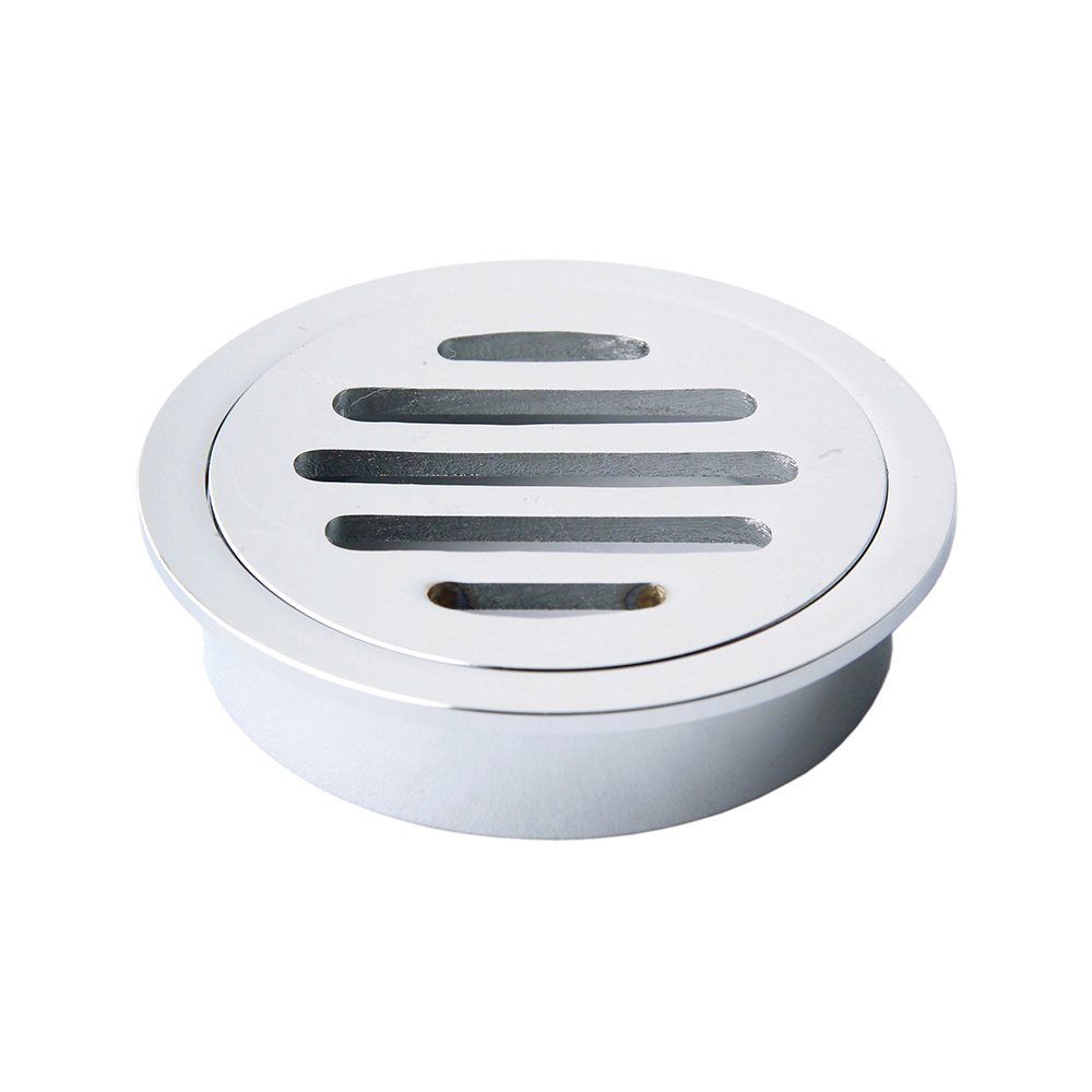 Austworld round chrome plated brass floor waste