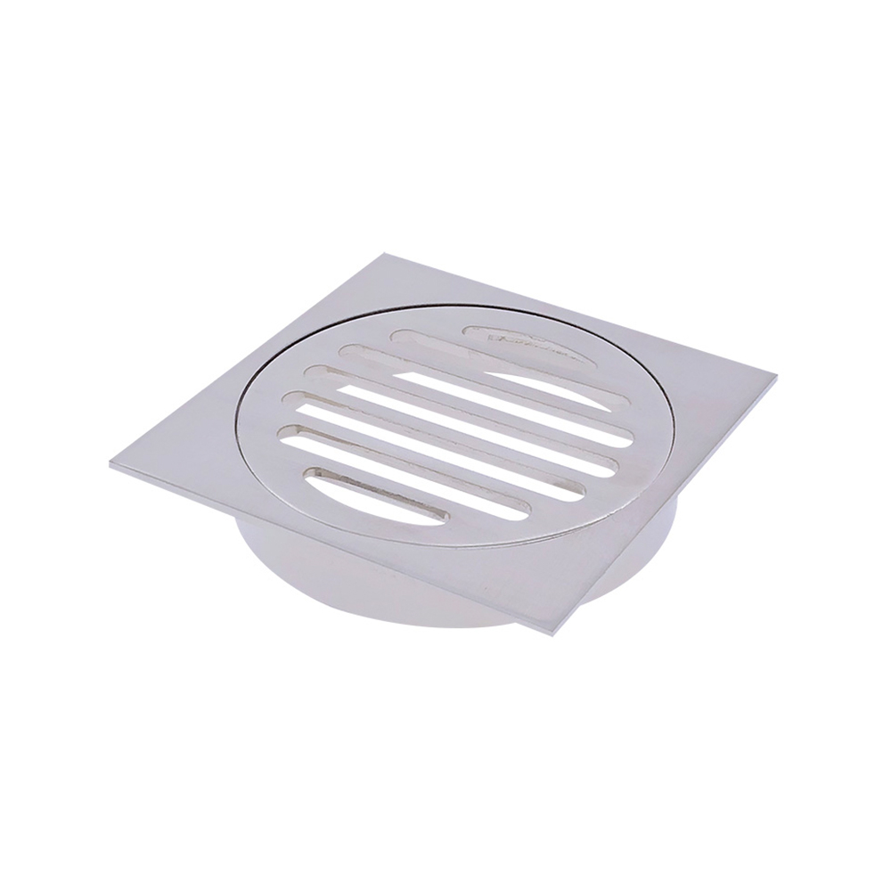 Austworld 100mm square chrome floor waste
