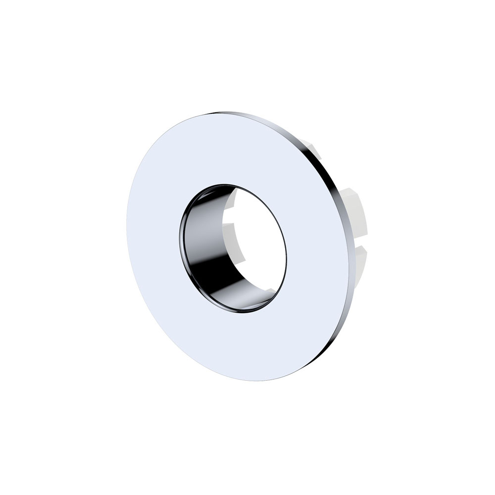 fienza round metal overflow ring chrome