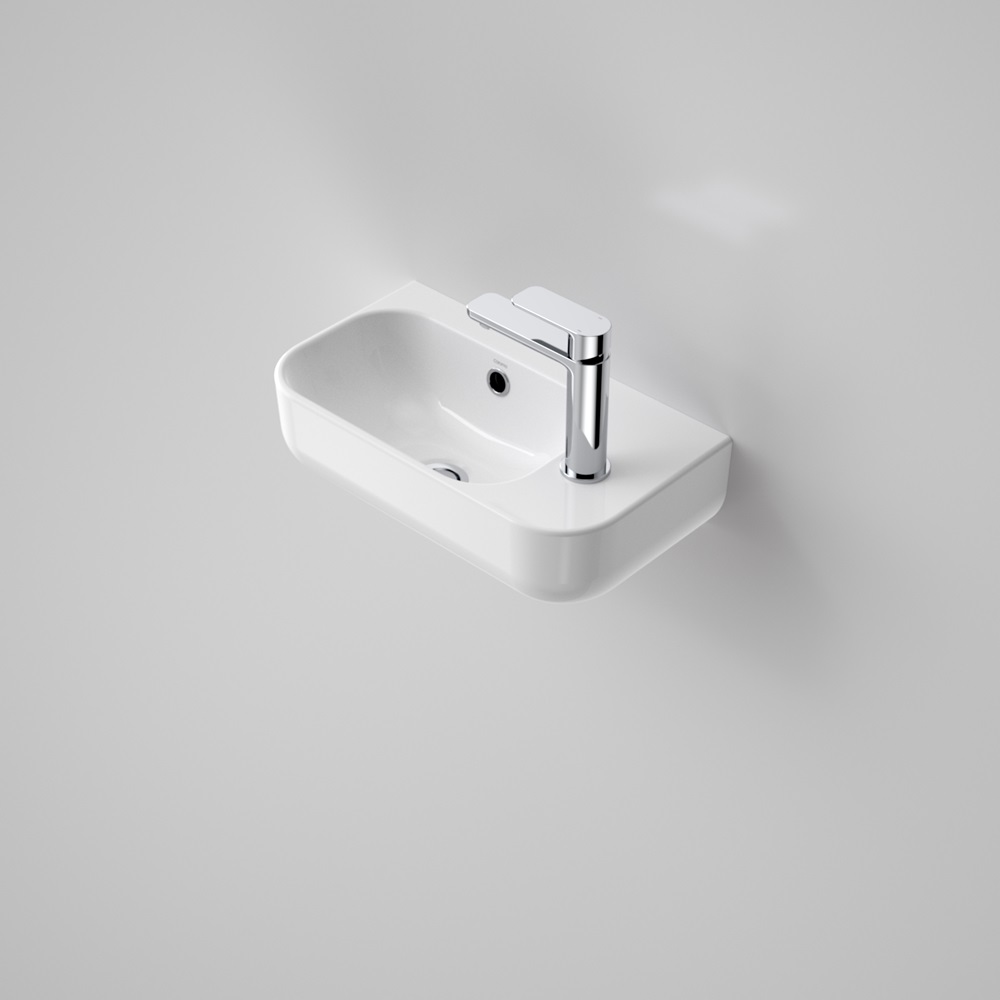 caroma luna hand wall basin 1 taphole