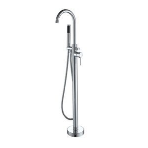 Arcisan axus pin freestanding bath mixer with hand shower chrome