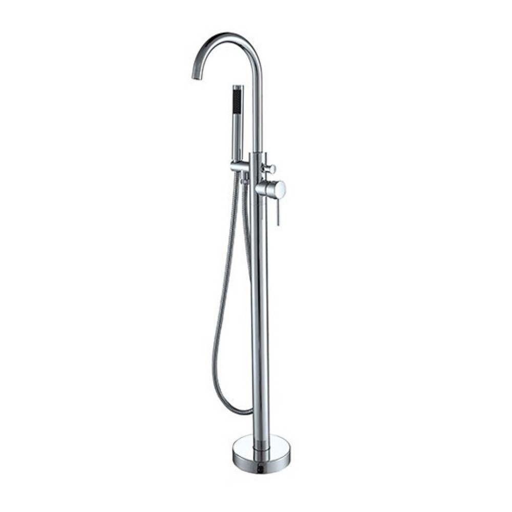 Arcisan axus pin freestanding bath mixer with hand shower chrome
