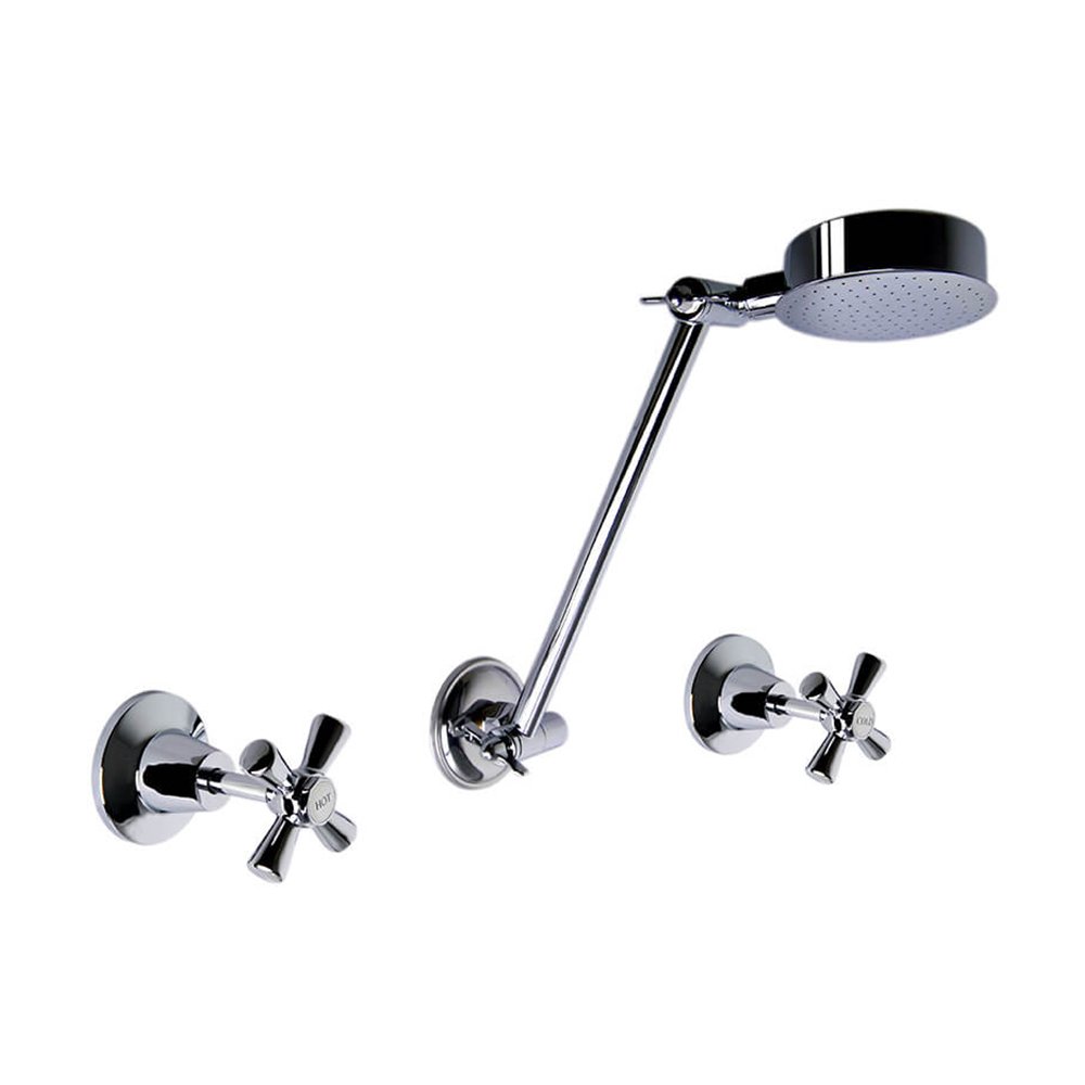austworld old kent shower set chrome