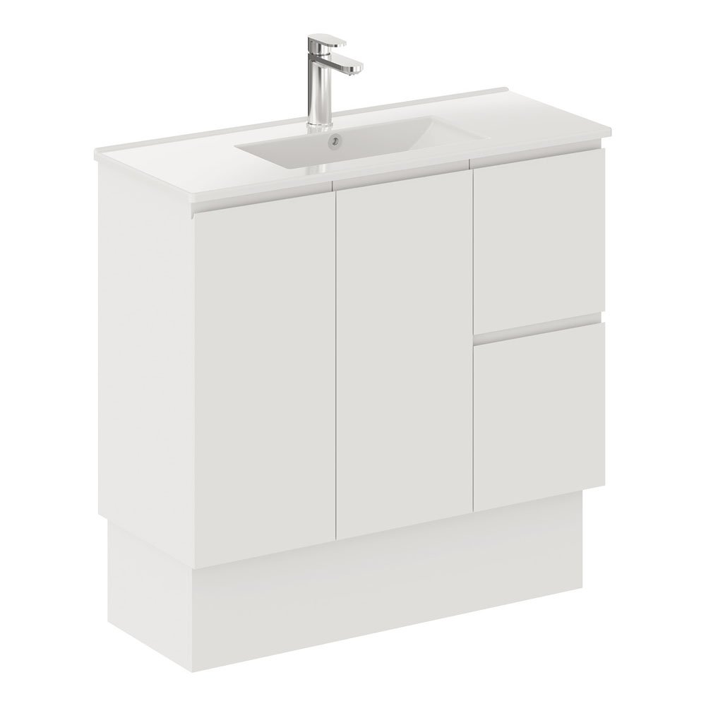 fienza siska 900 vanity on kick right hand drawer