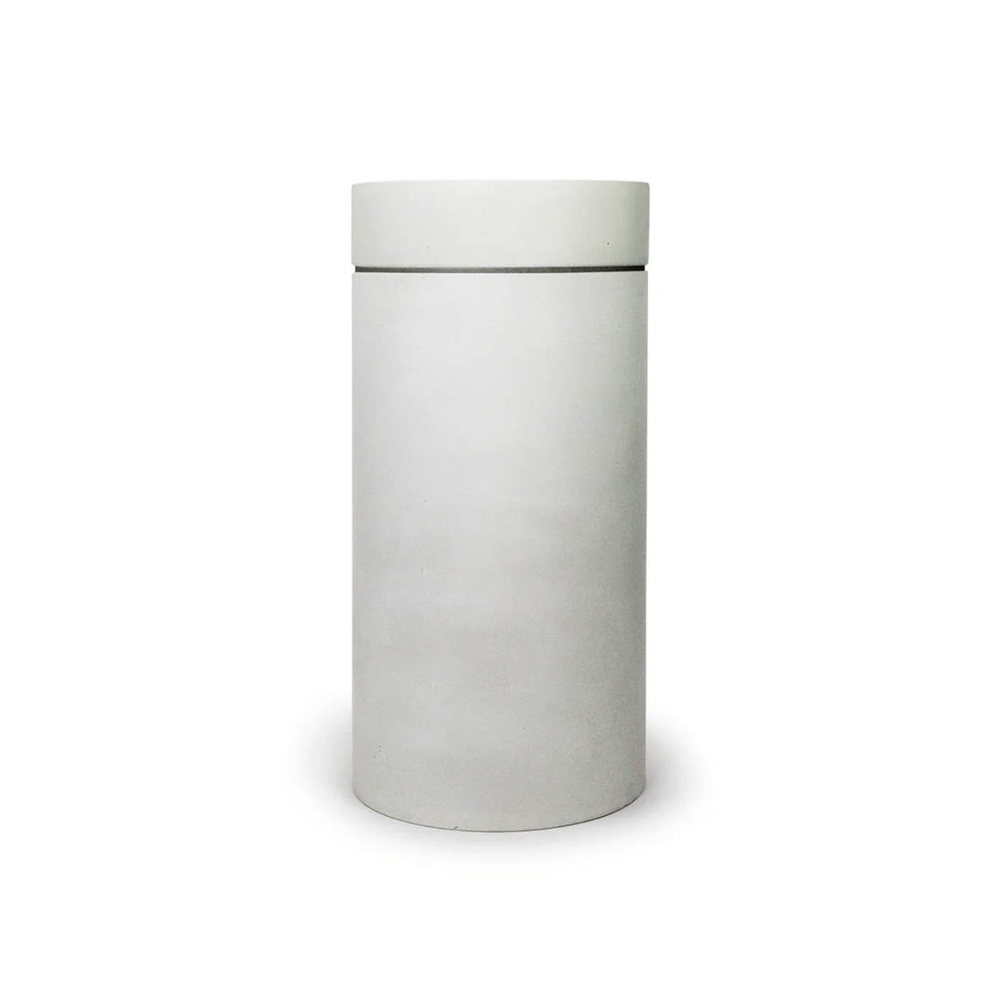 Nood co cylinder hoop freestanding concrete basin ivory finish