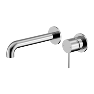 nero mecca wall basin mixer chrome