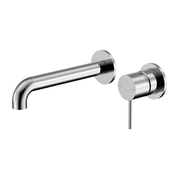 nero mecca wall basin mixer chrome