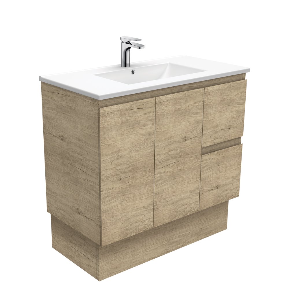fienza dolce scandi oak 900 vanity on kick