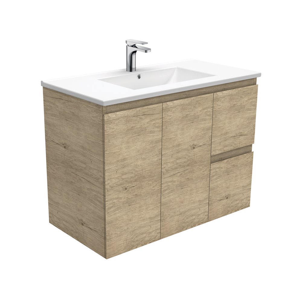 fienza dolce scandi oak 900 wall hung vanity