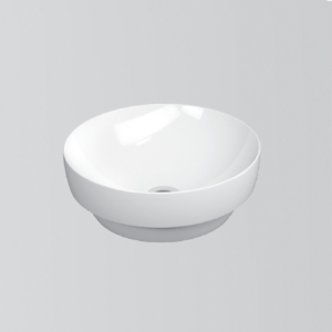 astra walker pura round 40 above counter basin gloss white