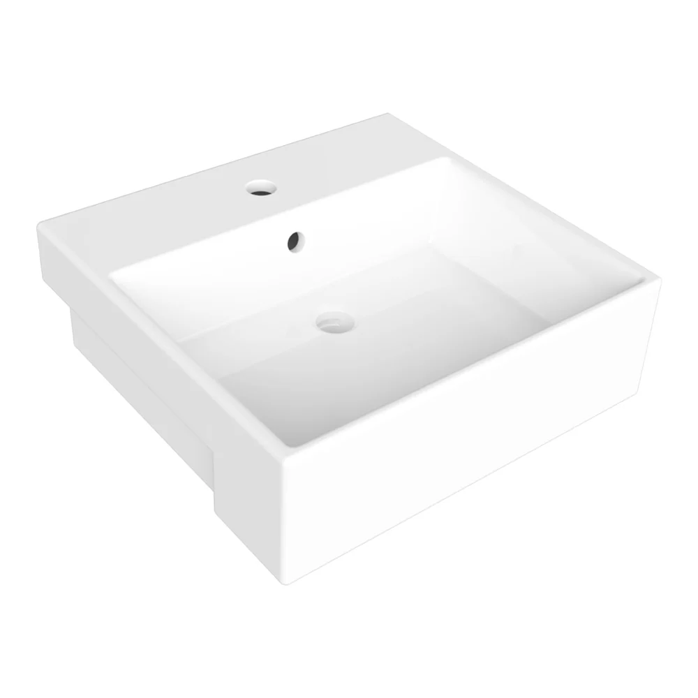 parisi quadro 50 semi recess basin 1 taphole