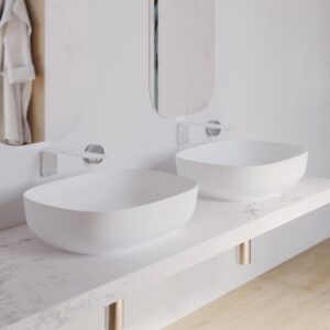 domus living moderno above counter basin matte white