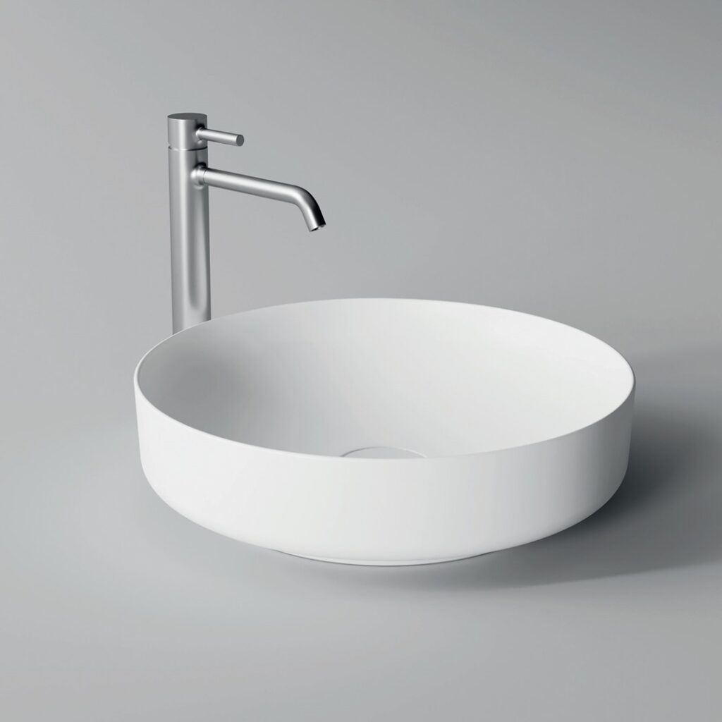 studio bagno form circle bench mount basin