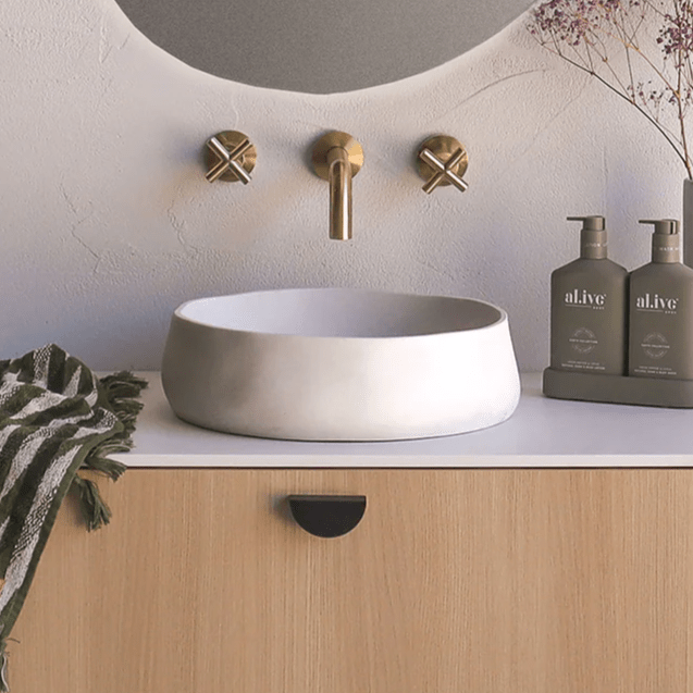 nood co mill surface mount basin ivory