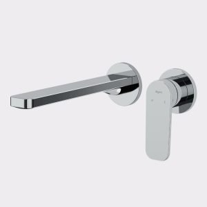 argent pace 2.0 wall basin mixer chrome