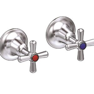 ram tapware easy clean cross handle wall stops chrome
