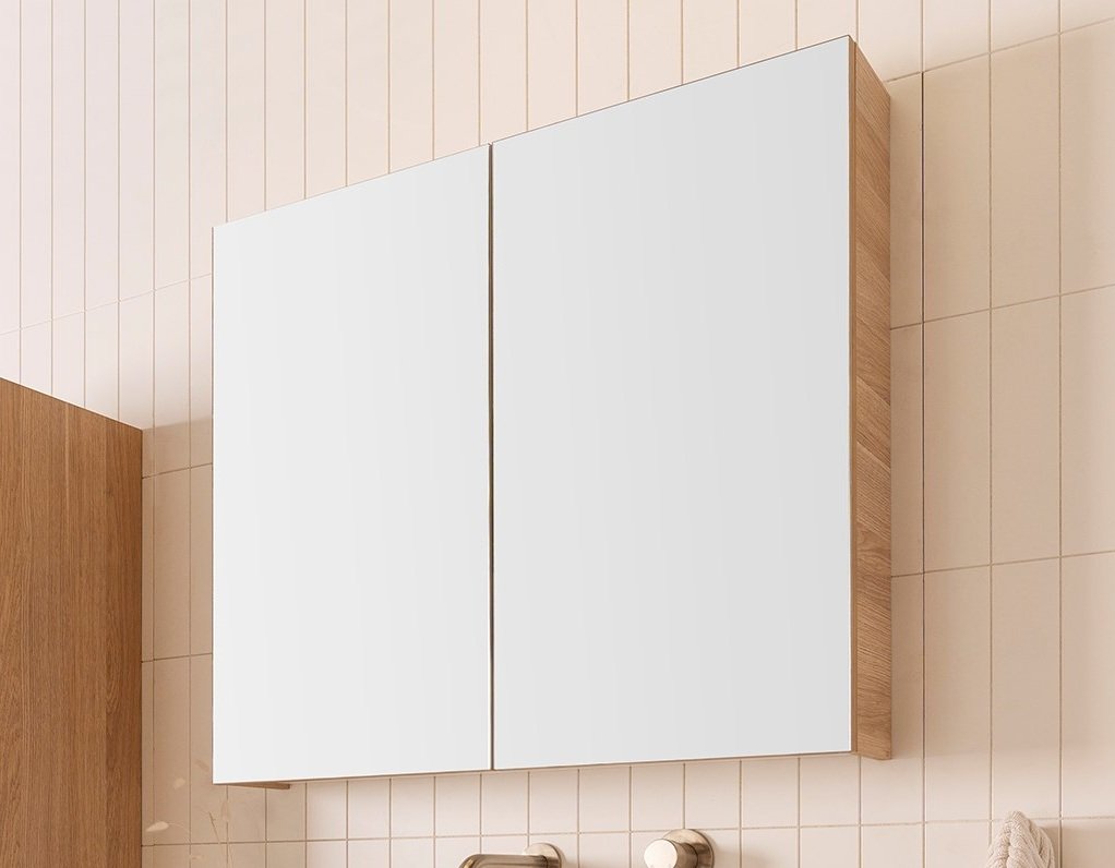 adp glacier lite mirror shaving cabinet 900 natural oak