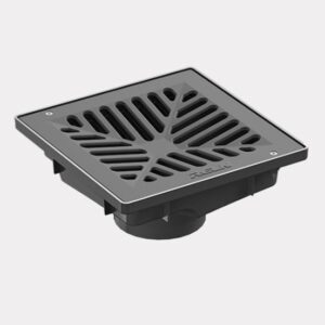 reln uni-pit vortex series 200 rainwater pit black polymer grate
