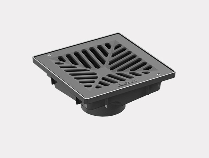 reln uni-pit vortex series 200 rainwater pit black polymer grate
