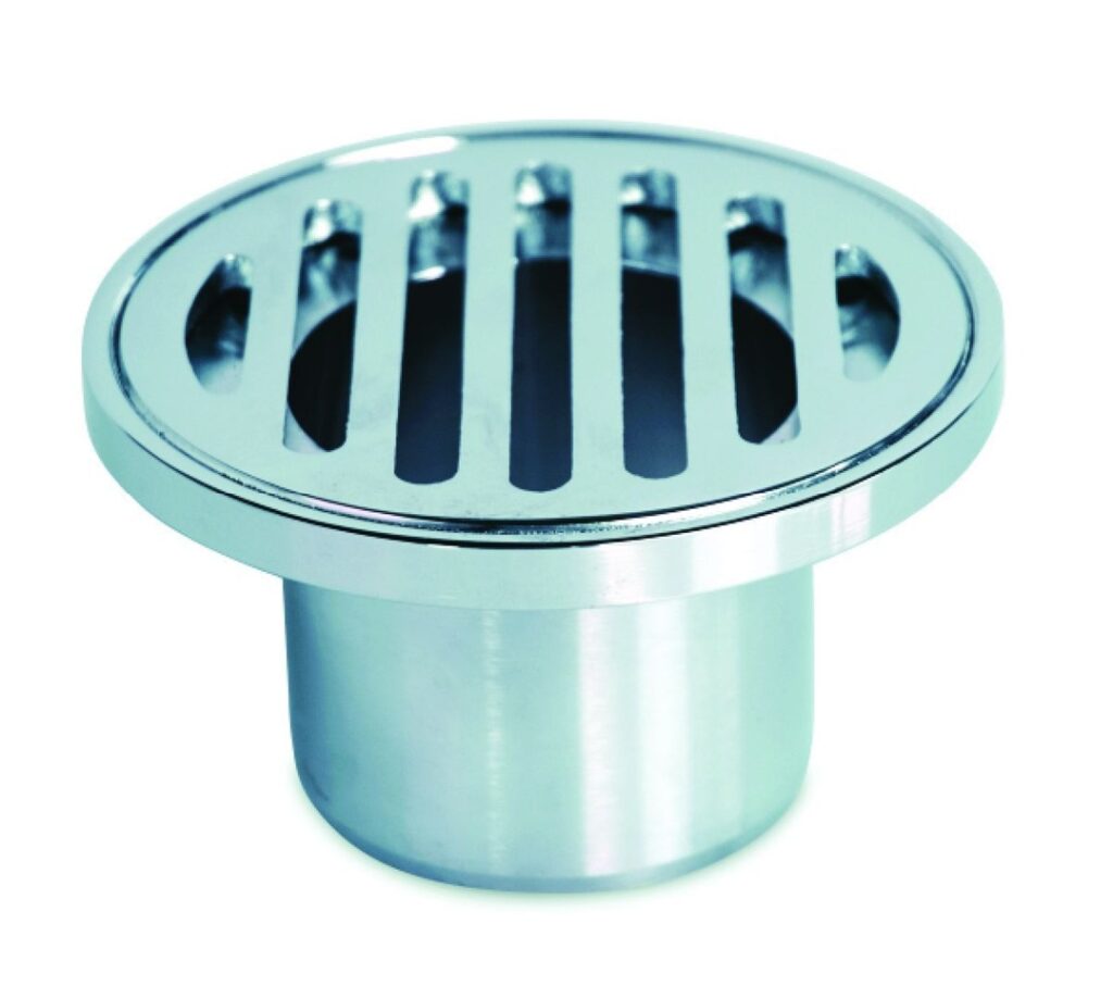 plastec round tapered floor waste chrome