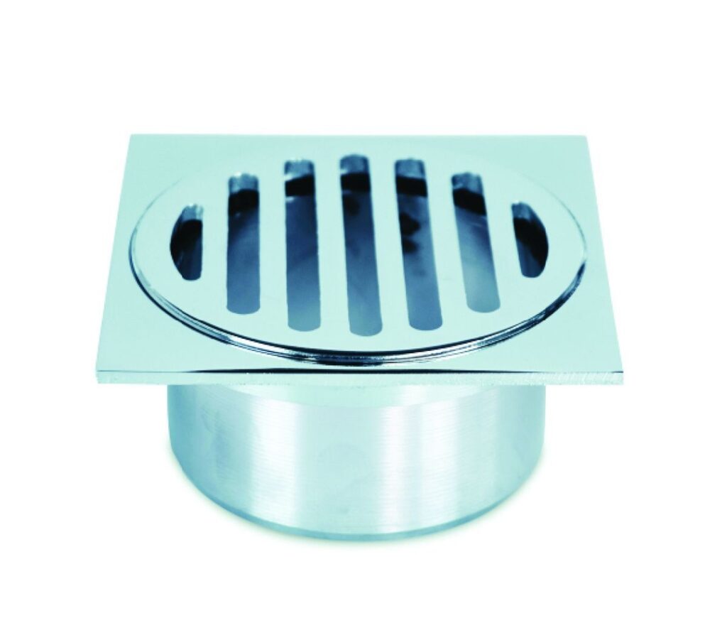 plastec tapered square floor waste chrome