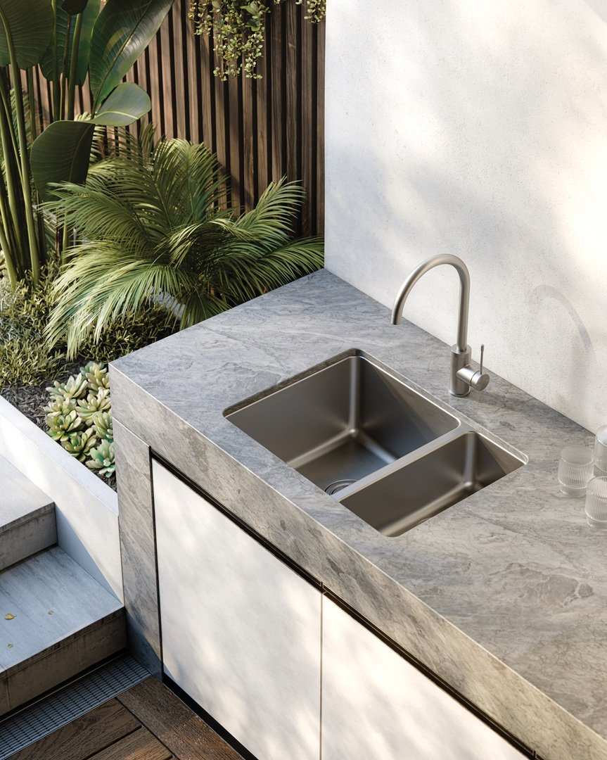 Phoenix 2000 Series sink & Vivid Slimline sink mixer.